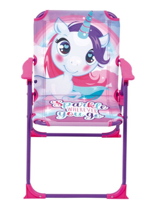 Chaise pliante avec accoudoirs - Licorne - Kiabi
