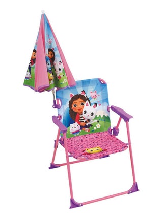 Chaise pliante avec parasol - Gabby Et La Maison Magique