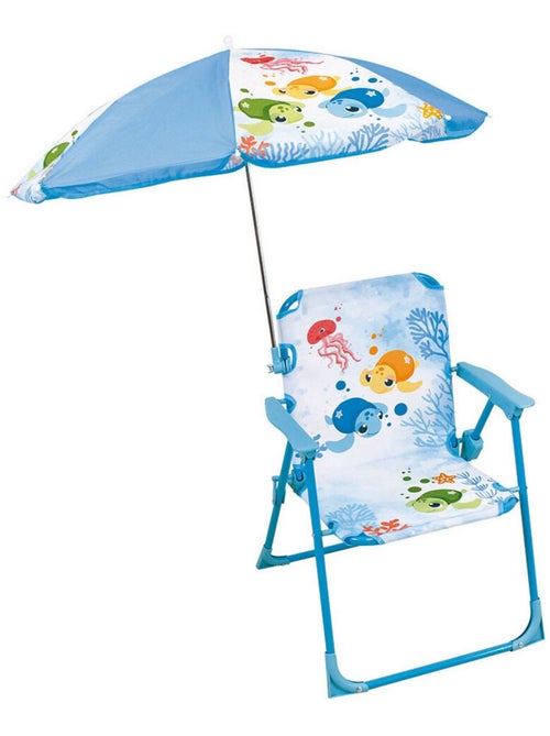 Chaise Pliante avec parasol - Ma Petite Carapace - Kiabi