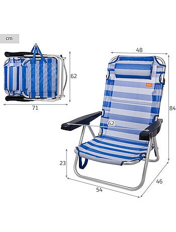 Chaise pliante en aluminium multiposition aktive