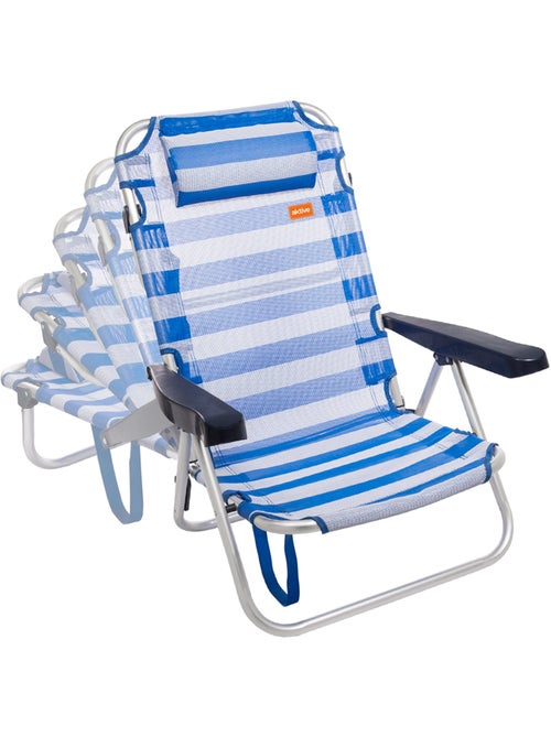 Chaise pliante en aluminium multiposition aktive - Kiabi Chaise pliante en aluminium multiposition aktive - Kiabi
