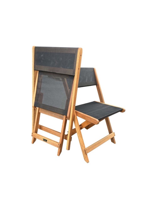 Chaise pliante en bois exotique - Kiabi