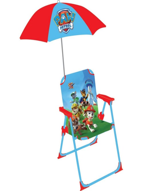 Chaise pliante enfant avec parasol - Pat'Patrouille - Kiabi