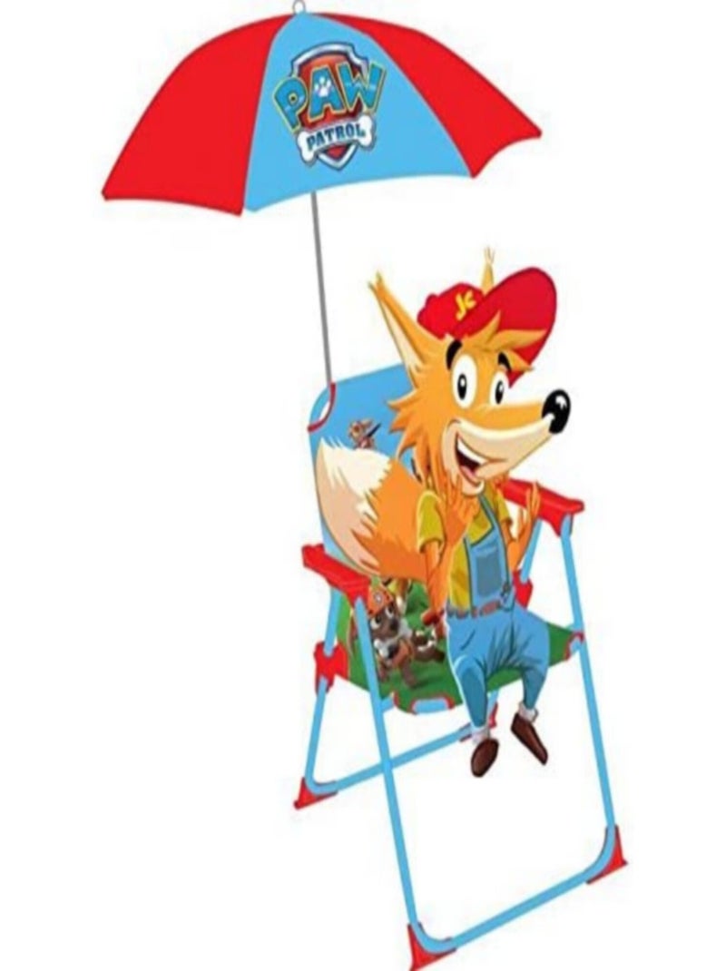 Chaise pliante enfant avec parasol - Pat'Patrouille Multicolore - Kiabi