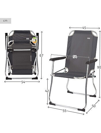 Chaise pliante fixe en aluminium aktive camping