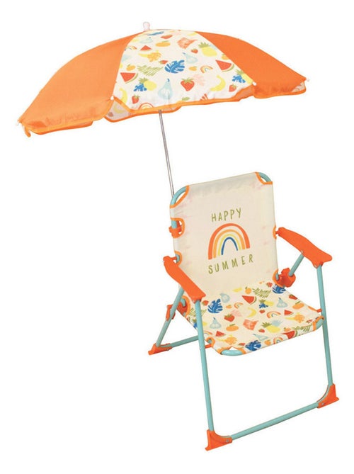 Chaise pliante Fruity's enfant avec parasol - Kiabi