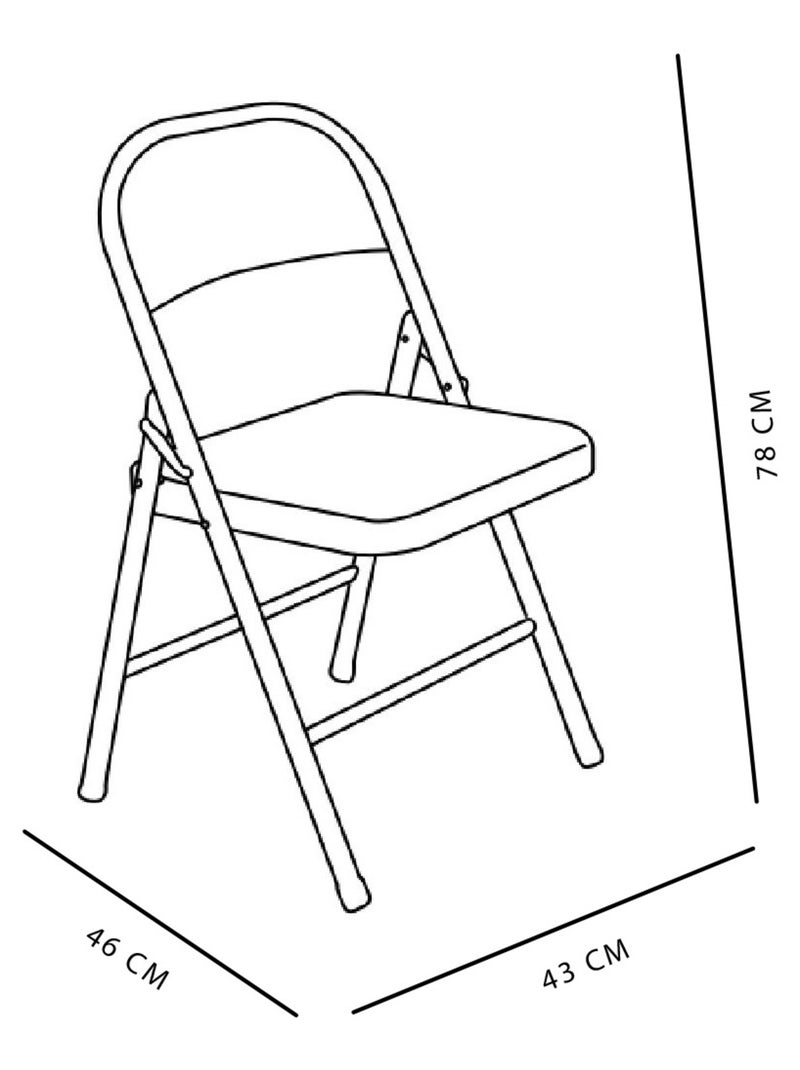 Chaise pliante métal EQUIPMENT Bleu - Kiabi