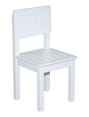 Chaise rustique pour enfant en bois laqué blanc - de 2 à 10 ans 'Roba'