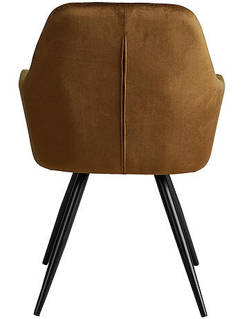 Chaise Salle à Manger Velours Marron Design Moderne