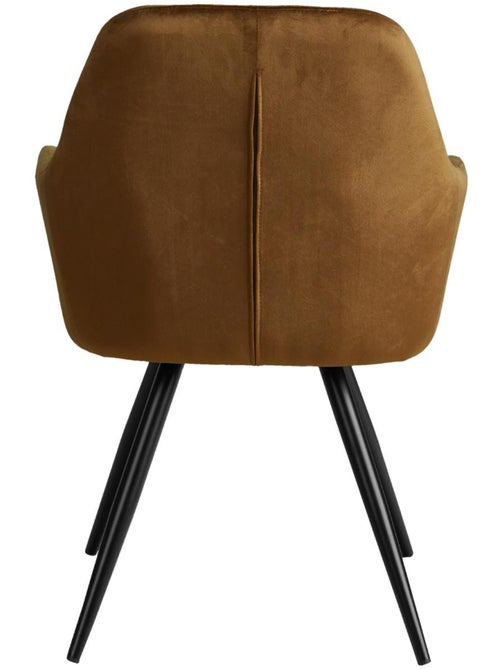 Chaise Salle à Manger Velours Marron Design Moderne - Kiabi
