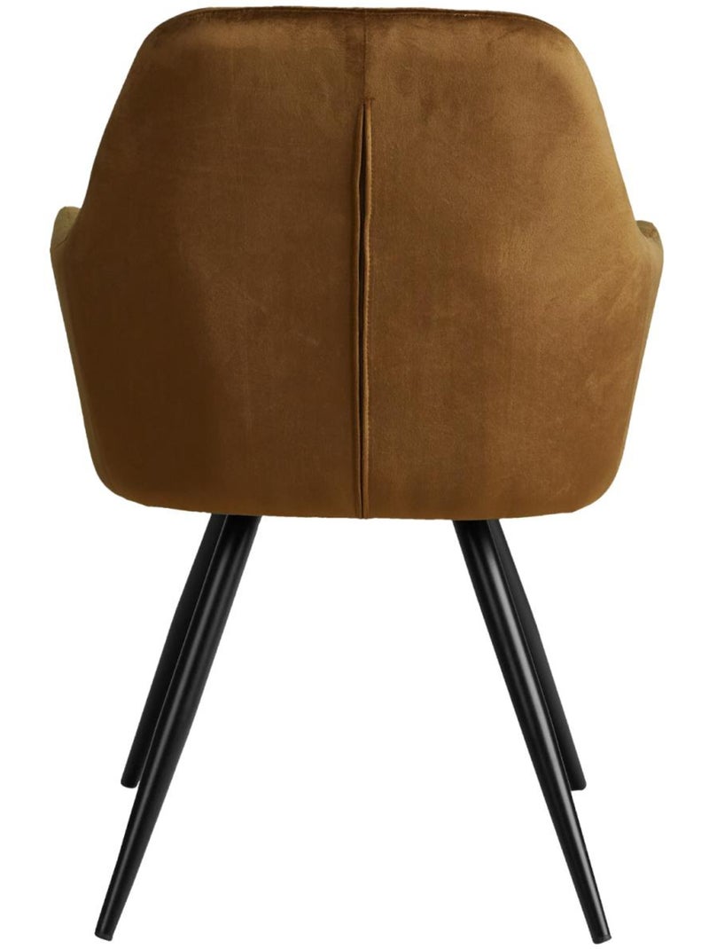 Chaise Salle à Manger Velours Marron Design Moderne Marron - Kiabi