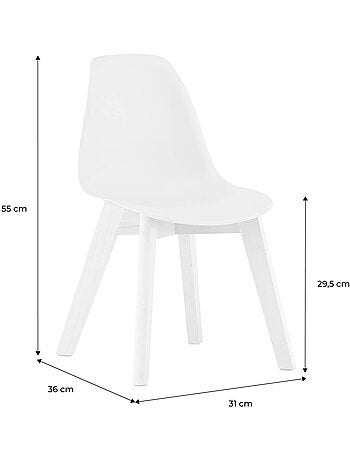 Chaise scandinave enfant bois de hêtre (lot de 2) Nils Kid