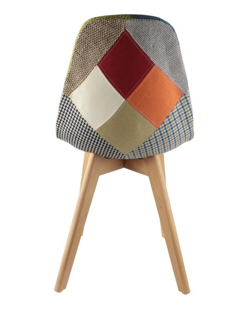 Chaise scandinave Patchwork Multicolore - Kiabi