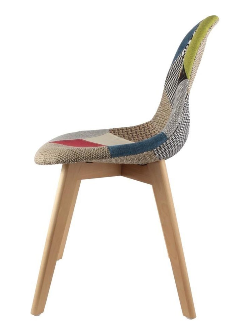 Chaise scandinave Patchwork Multicolore - Kiabi