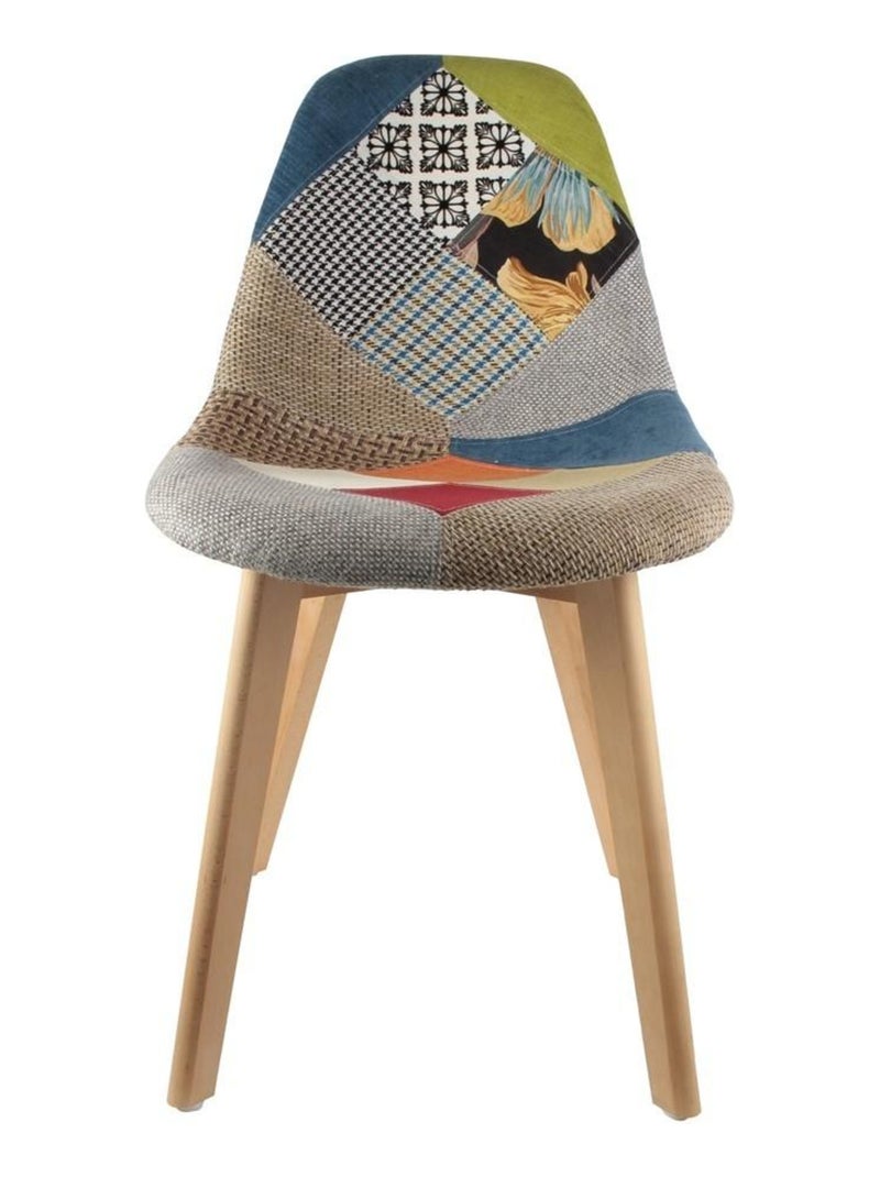 Chaise scandinave Patchwork Multicolore - Kiabi