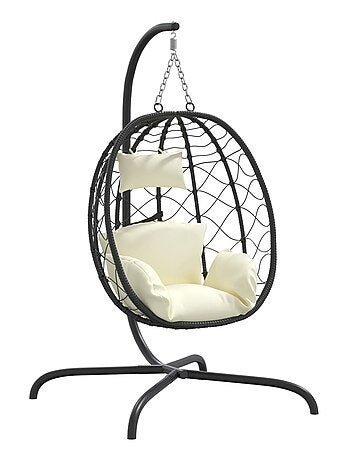 Chaise suspendue avec coussin extérieur