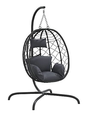 Chaise suspendue avec coussin extérieur