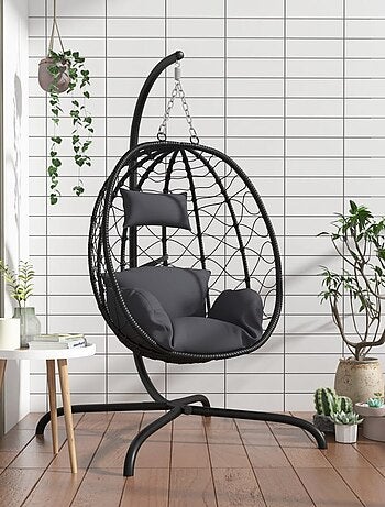 Chaise suspendue avec coussin extérieur