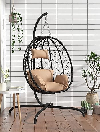 Chaise suspendue avec coussin extérieur