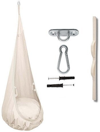 Chaise suspendue sensorielle MAMOI – Cocoon en coton éco & kit de suspension