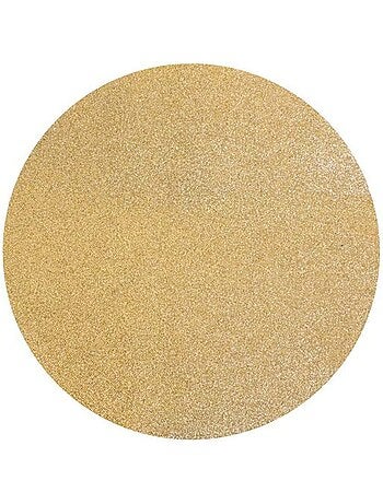 Chaks - lot de 6 sets de table ronds à paillettes dorées, diamètre 34 cm