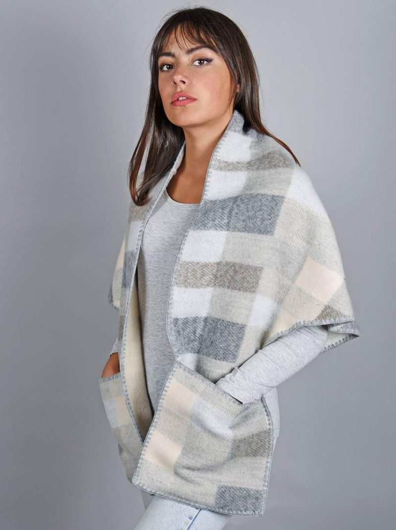 Châle à poches Talma - Fabriqué en France Gris - Kiabi