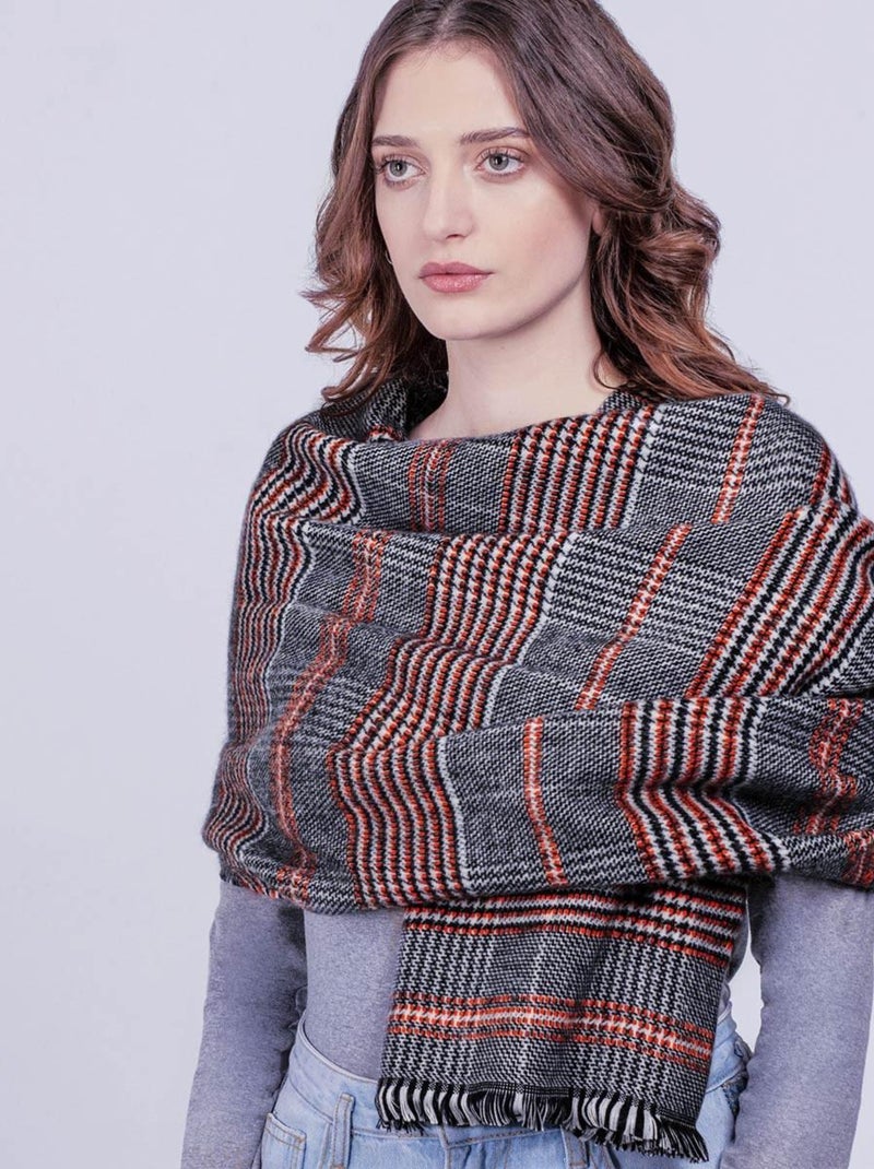 Châle Baez - Fabriqué en France Orange - Kiabi