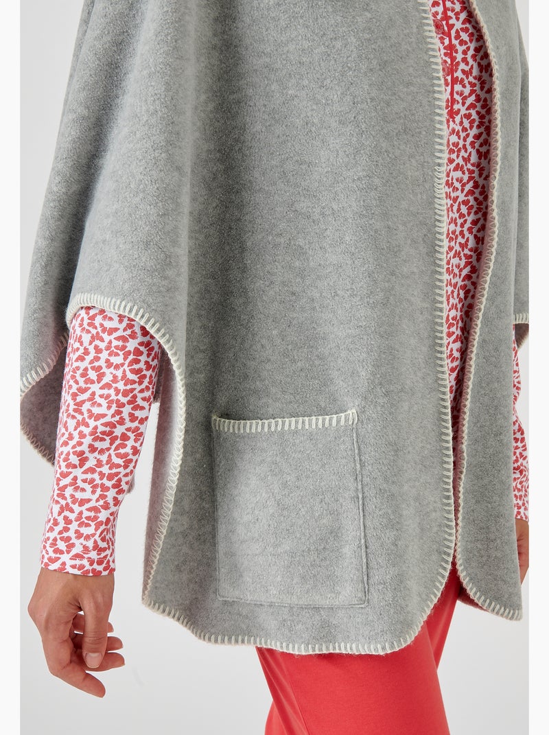 Châle d'intérieur Thermolactyl en maille polaire - Damart Gris - Kiabi