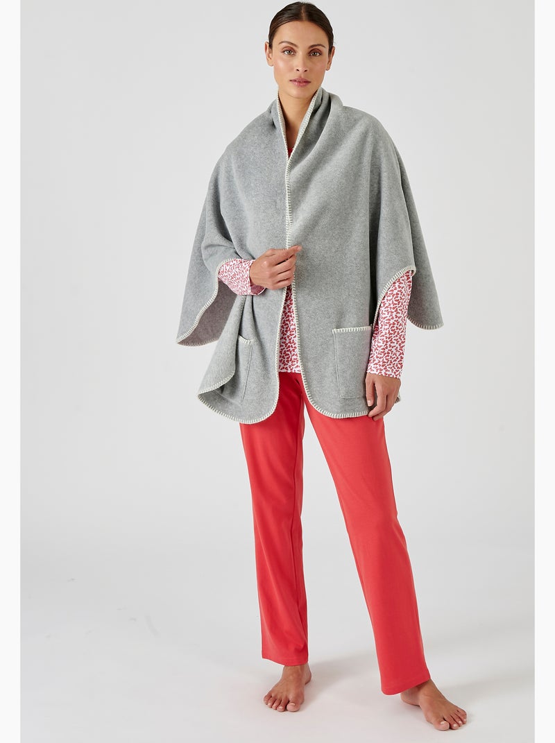 Châle d'intérieur Thermolactyl en maille polaire - Damart Gris - Kiabi