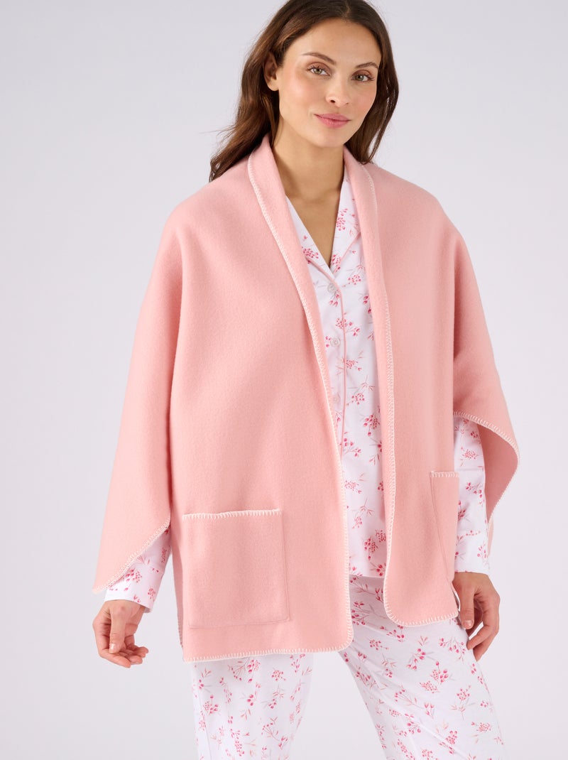 Châle d'intérieur Thermolactyl en maille polaire - Damart Rose - Kiabi