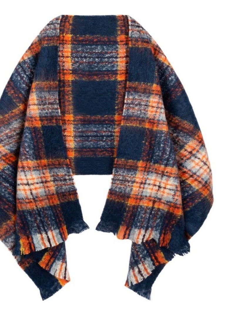 Châle Mohair Scott - Fabriqué en France Bleu marine - Kiabi