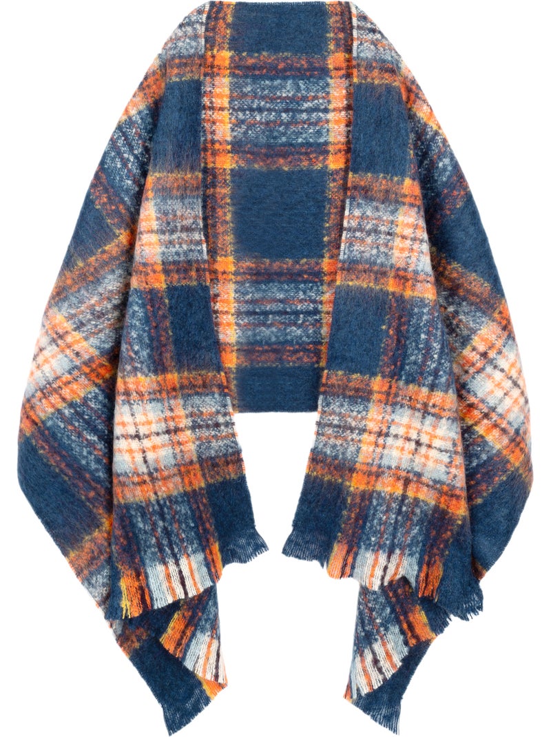Châle Mohair Scott - Fabriqué en France Bleu marine - Kiabi