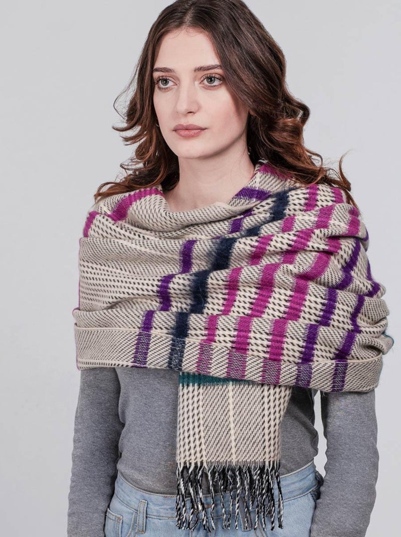 Châle Rasta - Fabriqué en France Violet - Kiabi