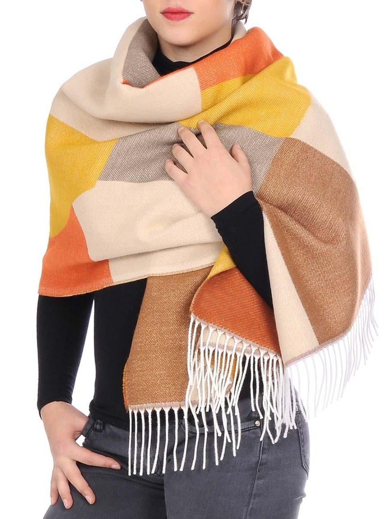 Châle Wela - Fabriqué en France Orange - Kiabi