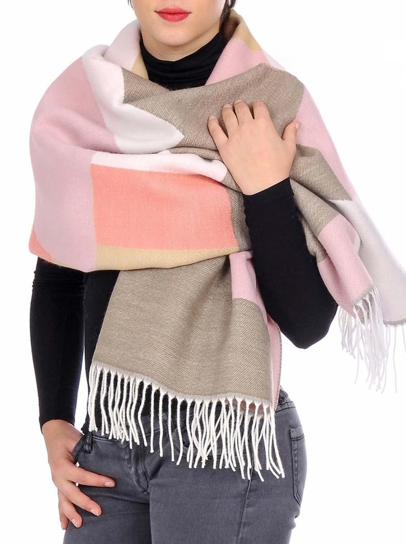 Châle Wela - Fabriqué en France Rose - Kiabi