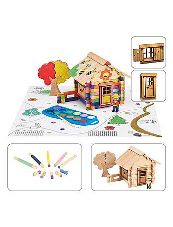 Chalet en bois à peindre 85 pcs