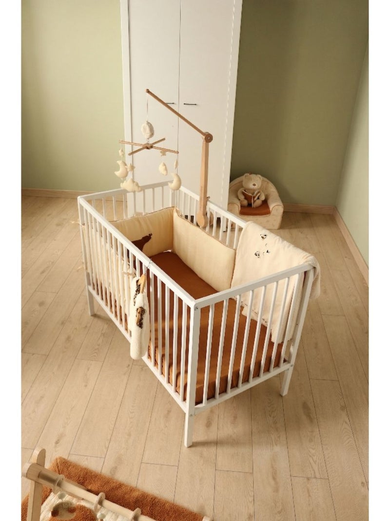 Chambre bébé 3 pièces Angèle, Lit bébé 120x60 à barreaux, Commode à langer, armoire 2 portes - SAUTH Blanc - Kiabi