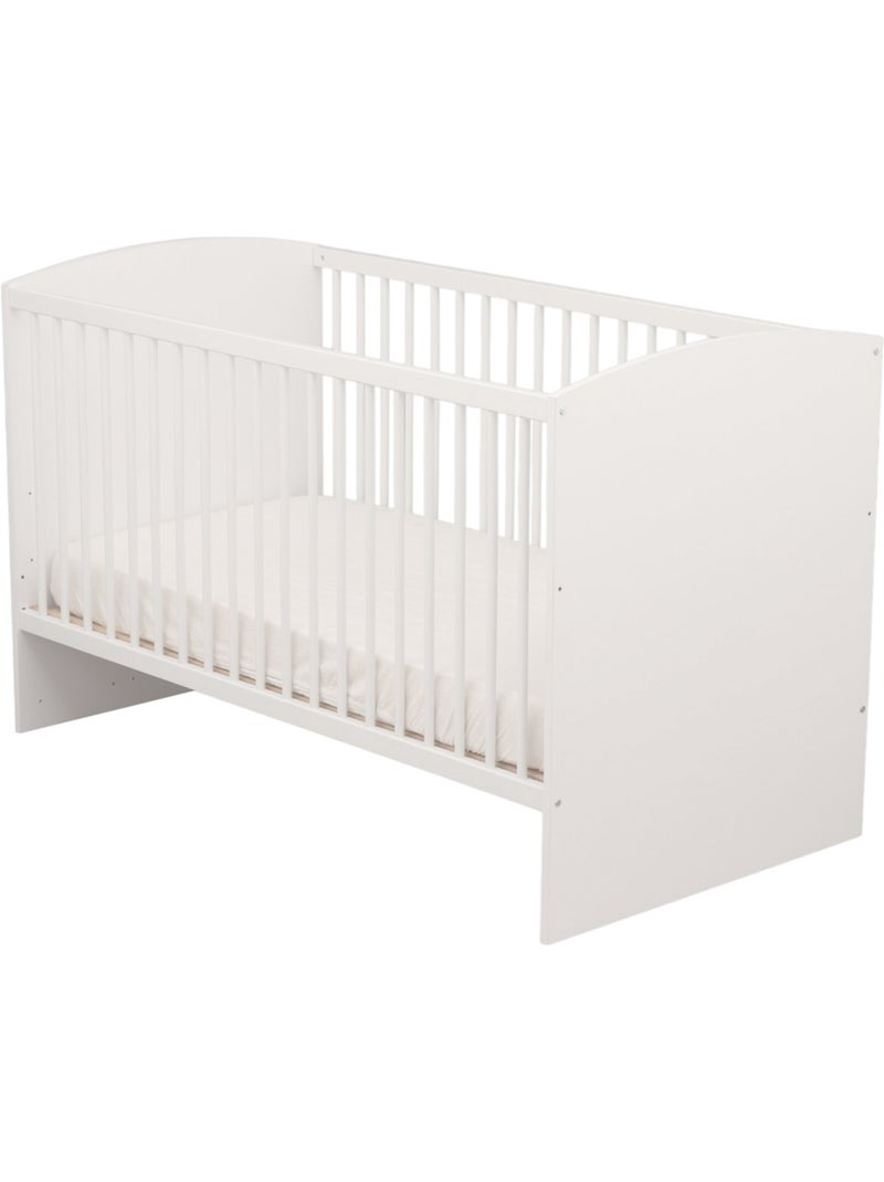 Chambre bébé 3 pièces, Lit bébé 120x60, Commode à langer et armoire 2 portes - SAUTHON Blanc - Kiabi