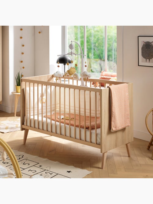 Chambre bébé 3 pièces Mia, Lit bébé 120x60, Commode à langer, armoire 2 portes et 1 niche - SAUTHON - Kiabi