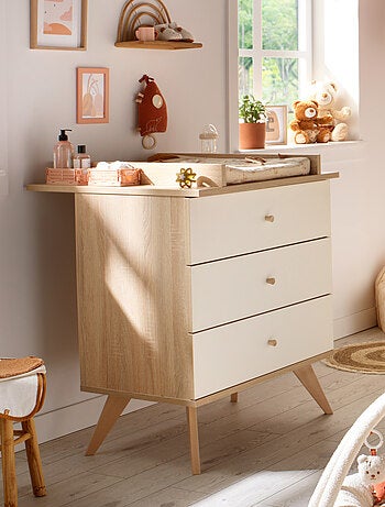 Chambre bébé complète Camille, Lit 120x60 et Commode à langer - SAUTHON