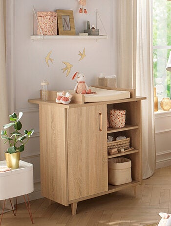 Chambre bébé complète: lit bébé, commode à langer et armoire -