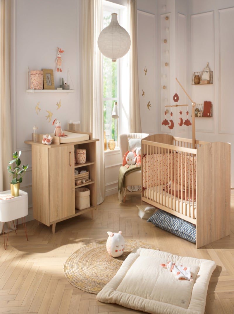 Chambre bébé complète: lit bébé et commode à langer - Beige - Kiabi
