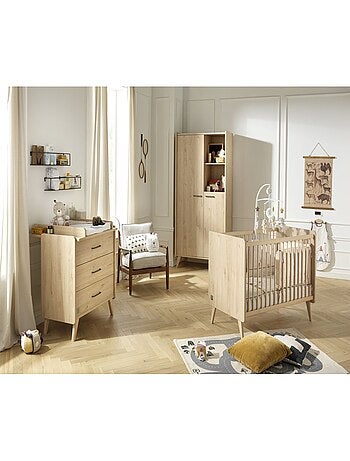 Chambre bébé complète, Lit bébé et Commode à langer - SAUTHON