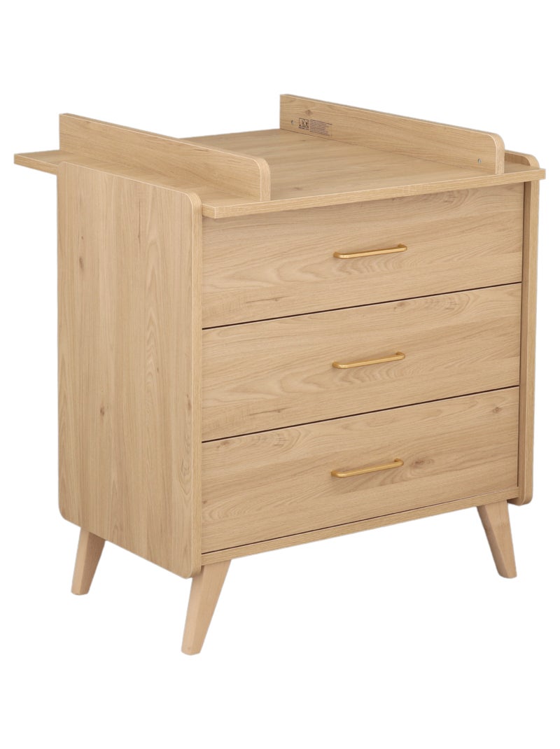 Chambre bébé complète, Lit bébé et Commode à langer - SAUTHON Marron - Kiabi