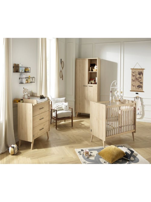 Chambre bébé complète, Lit bébé et Commode à langer - SAUTHON - Kiabi