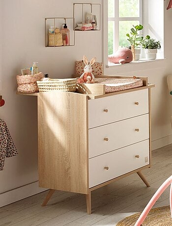 Chambre bébé complète, Lit et Commode à langer - SAUTHON