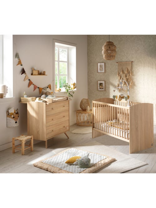 Chambre bébé complète, Lit et Commode à langer - SAUTHON - Kiabi