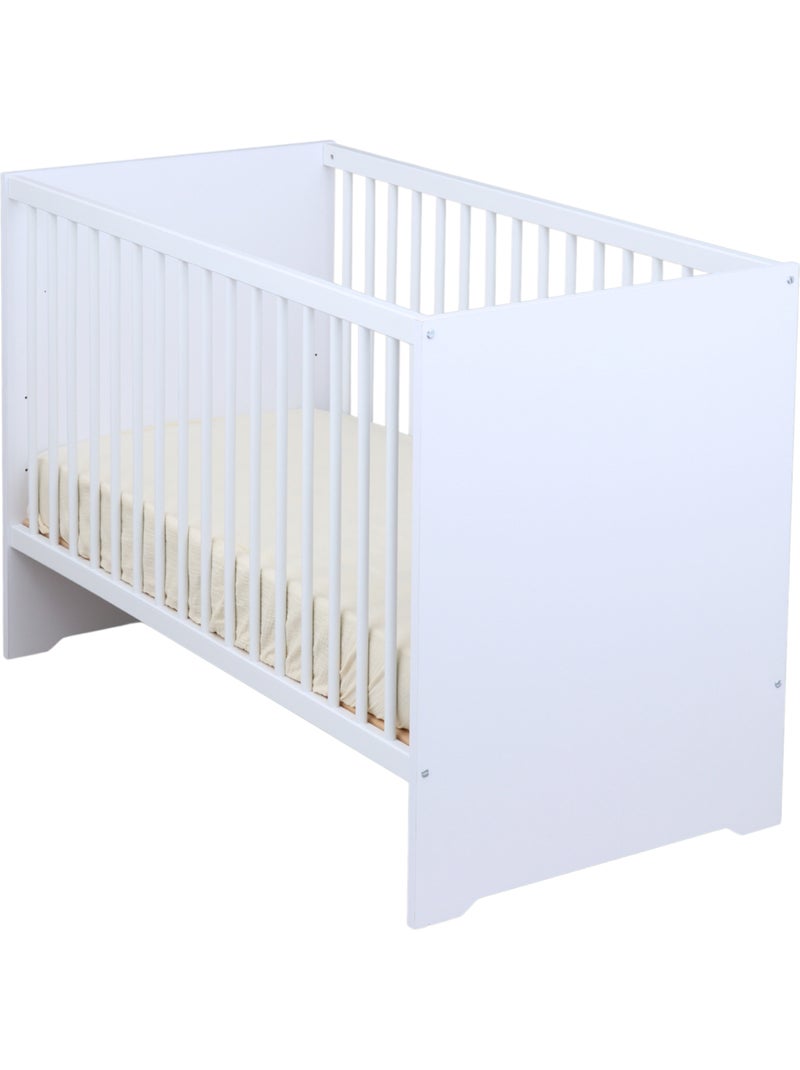 Chambre bébé duo: Lit 120x60 et commode à langer 2 portes - BABYPRICE Blanc - Kiabi