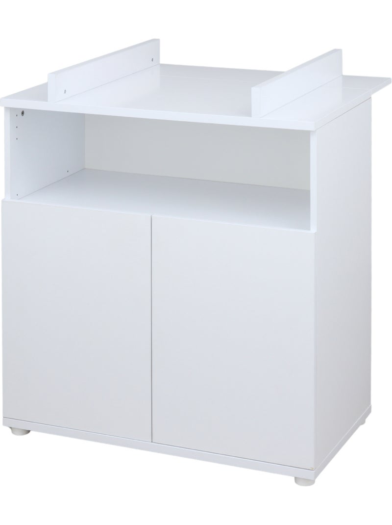 Chambre bébé duo: Lit 120x60 et commode à langer 2 portes - BABYPRICE Blanc - Kiabi