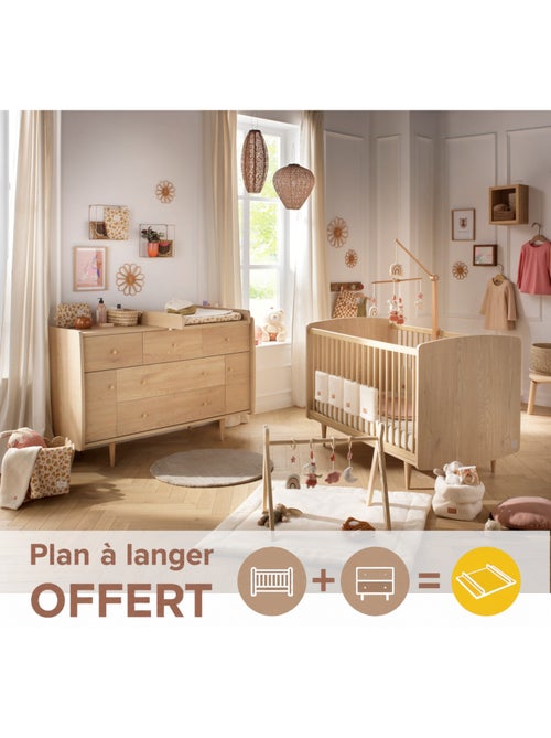 Chambre bébé évolutive, Lit 140x70 évolutif et Commode à langer - SAUTHON - Kiabi Chambre bébé évolutive, Lit 140x70 évolutif et Commode à langer - SAUTHON - Kiabi